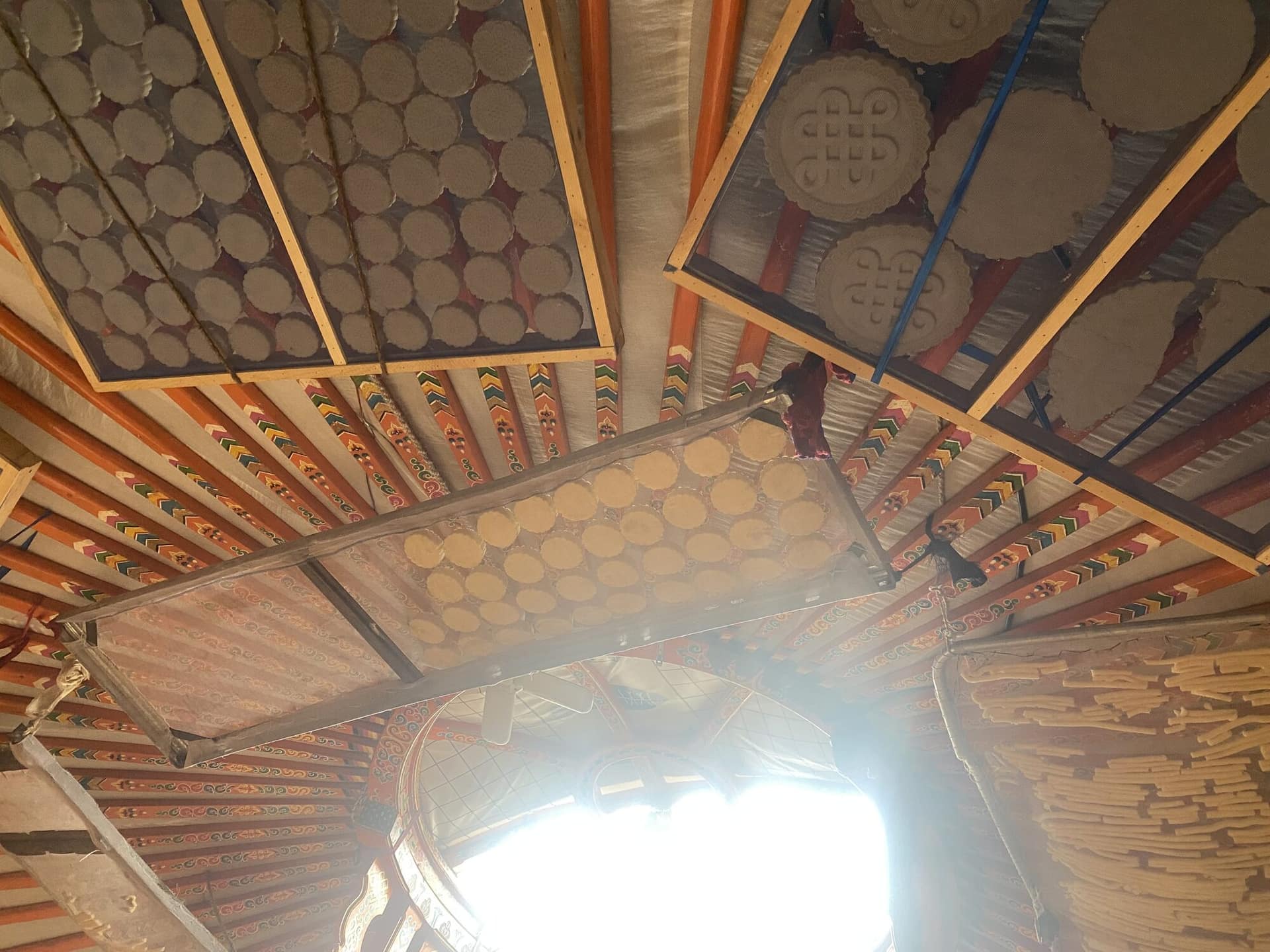 Inside a traditional ger
