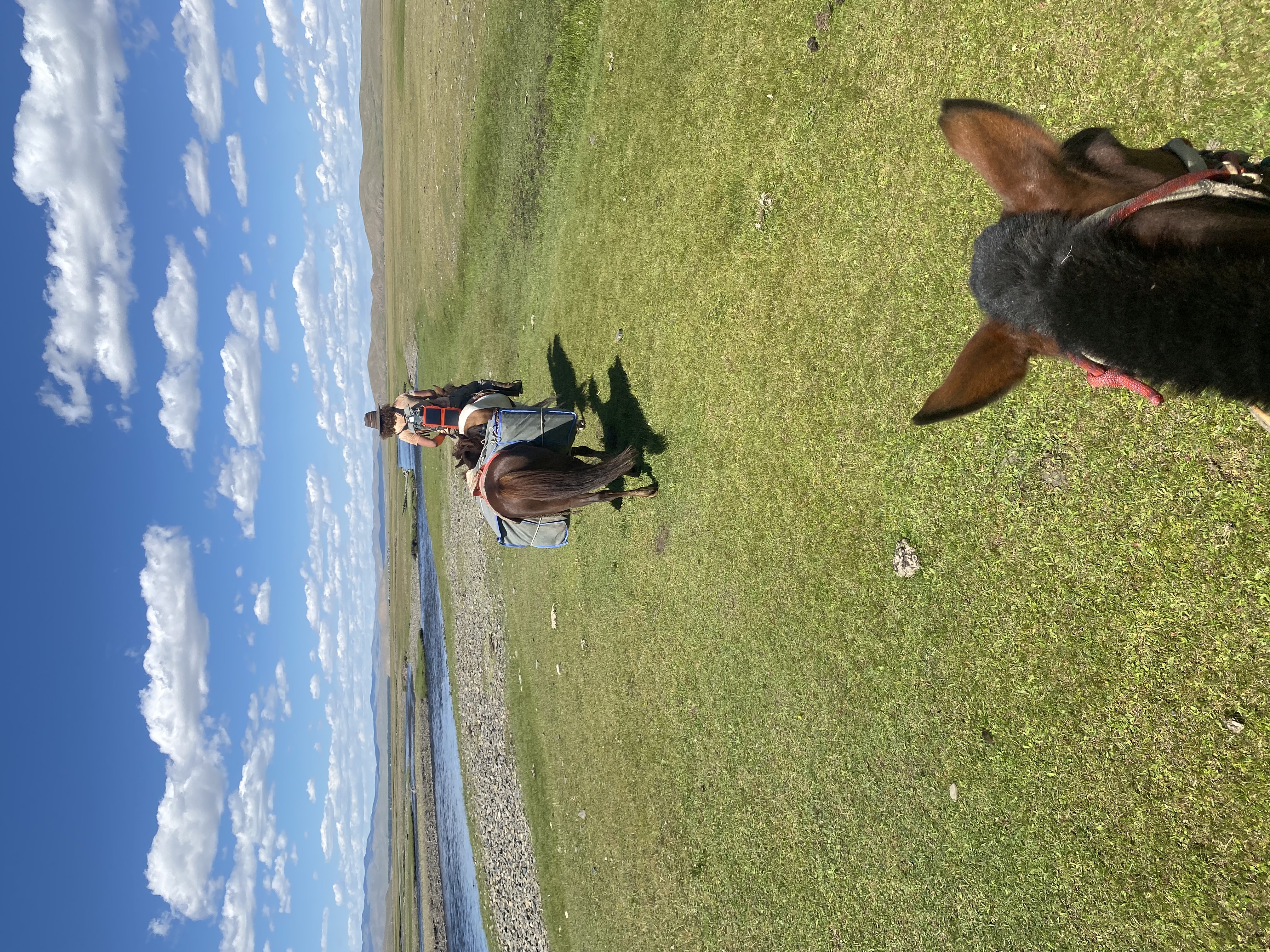 Riding along the river