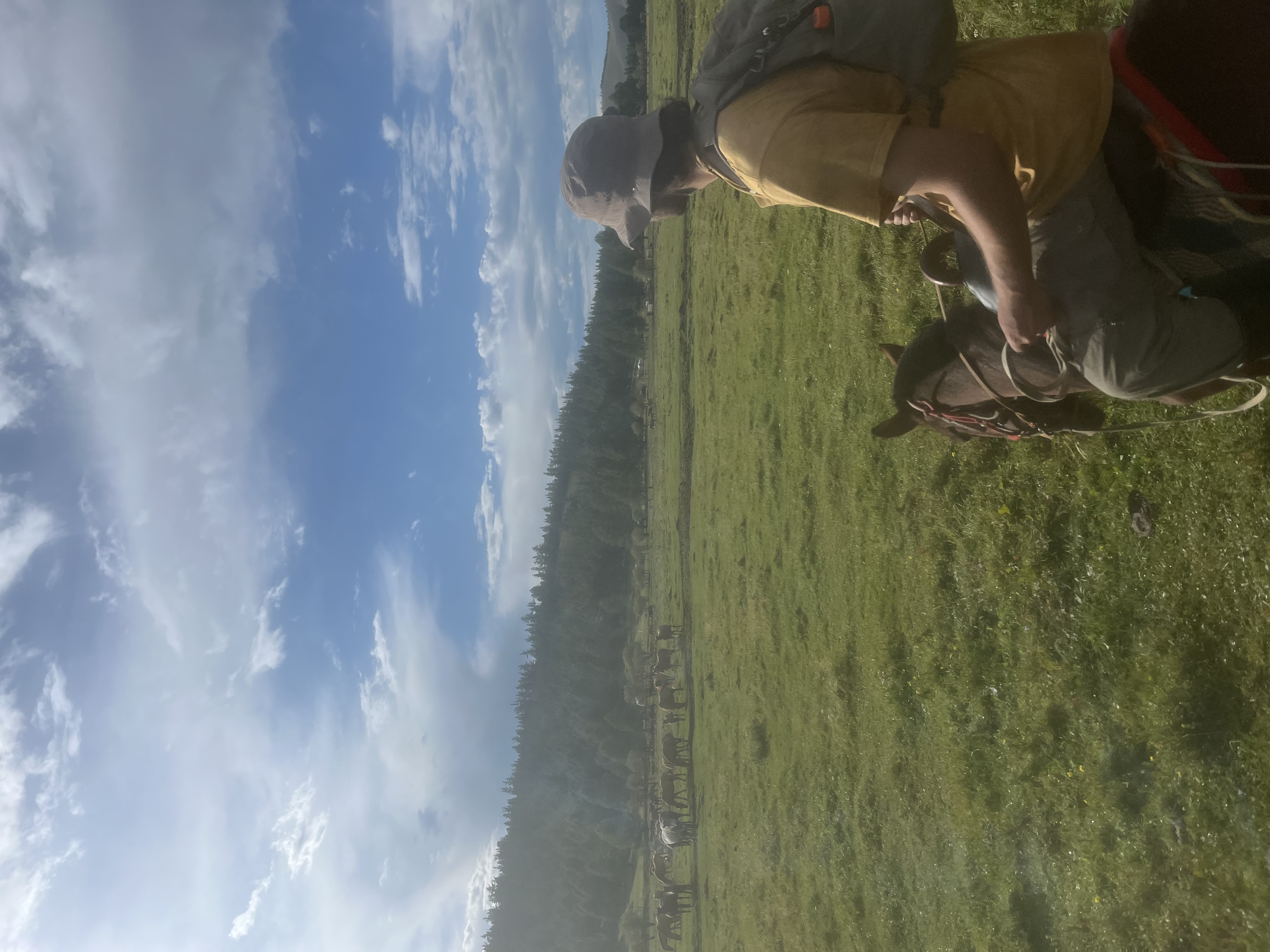 Riding along the river